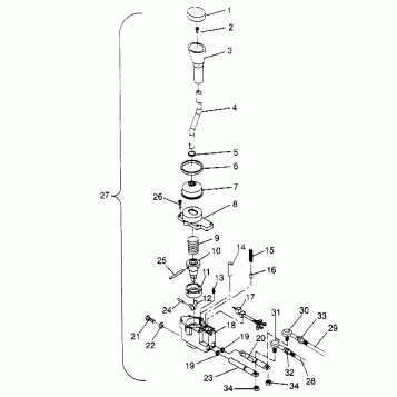 SHIFT LINKAGE ASSEMBLY 6x6 300 W948730 (4926792679C014)