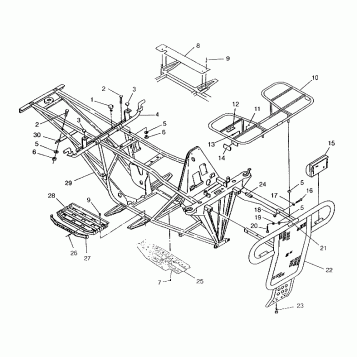 BUMPER/RACK MOUNTING 6x6 400L, SWEDISH S948740 and  NORWEGIAN N948740 (4926812681003A)