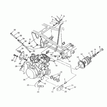 ENGINE MOUNTING 6x6 400L, SWEDISH S948740 and  NORWEGIAN N948740 (4926812681006A)