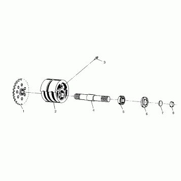 FRONT TIGHTENER ASSEMBLY 6x6 400L, SWEDISH S948740 and  NORWEGIAN N948740 (4926812681014A)