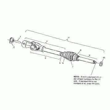 CV JOINT 6x6 400L, SWEDISH S948740 and  NORWEGIAN N948740 (4926812681015A)