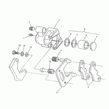 FRONT BRAKE ASSEMBLY 6x6 400L, SWEDISH S948740 and  NORWEGIAN N948740 (4926812681018A)