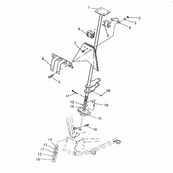 STEERING POST ASSEMBLY 6x6 400L, SWEDISH S948740 and  NORWEGIAN N948740 (4926812681020A)
