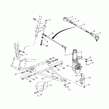 A-ARM/STRUT MOUNTING 6x6 400L, SWEDISH S948740 and  NORWEGIAN N948740 (4926812681021A)