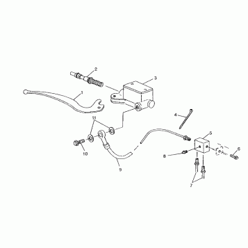 CONTROLS - RH MASTER CYLINDER/BRAKE LINE 6x6 400L, SWEDISH S948740 and  NOR (4926812681024A)