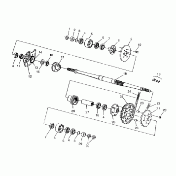 MIDDLE DRIVE ASSEMBLY 6x6 400L, SWEDISH S948740 and  NORWEGIAN N948740 (4926812681025A)