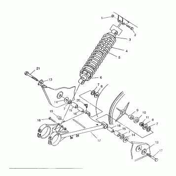 SWING ARM/SHOCK MOUNTING 6x6 400L, SWEDISH S948740 and  NORWEGIAN N948740 (4926812681029A)