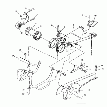 SWING ARM/GUARD MOUNTING 6x6 400L, SWEDISH S948740 and  NORWEGIAN N948740 (4926812681030A)