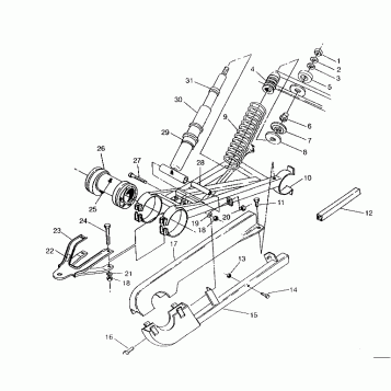 SWING ARM WELDMENT (REAR) 6x6 400L, SWEDISH S948740 and  NORWEGIAN N948740 (4926812681038A)