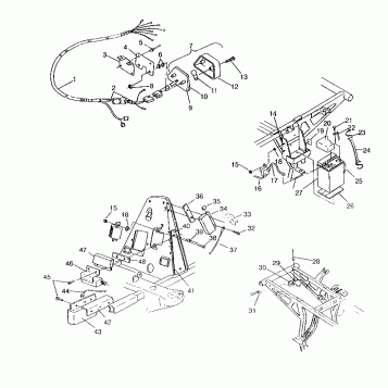 ELECTRICAL/TAILLIGHT ASSEMBLY 6x6 400L, SWEDISH S948740 and  NORWEGIAN N948 (4926812681039A)
