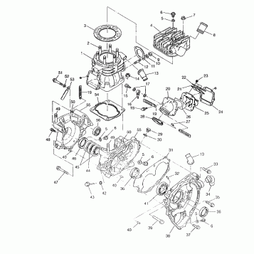 CRANKCASE and CYLINDER 6x6 400L, SWEDISH S948740 and  NORWEGIAN N948740 (4926812681047A)