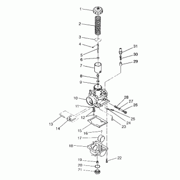 CARBURETOR 6x6 400L, SWEDISH S948740 and  NORWEGIAN N948740 (4926812681052A)