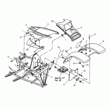 FRONT CAB ASSEMBLY Trail Boss W948527 (4926822682A005)