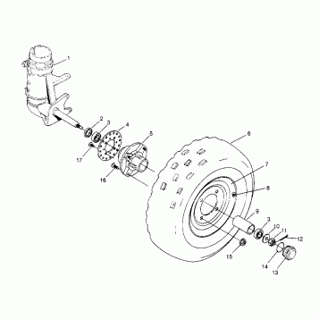 FRONT WHEEL ASSEMBLY Trail Boss W948527 (4926822682B001)
