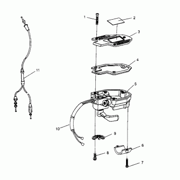CONTROLS - THROTTLE ASM./CABLE Trail Boss W948527 (4926822682B006)