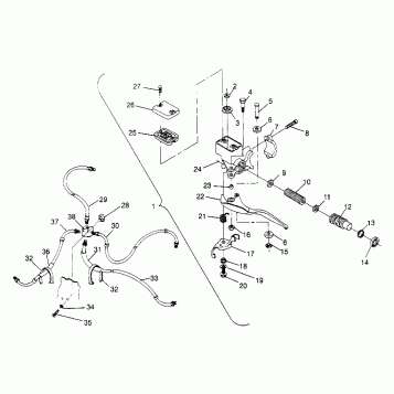CONTROLS - MASTER CYLINDER/BRAKE LINE Trail Boss W948527 (4926822682B007)