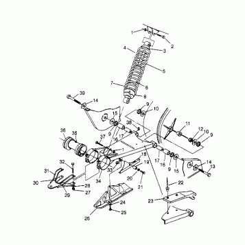 SWING ARM/SHOCK MOUNTING Trail Boss W948527 (4926822682B008)