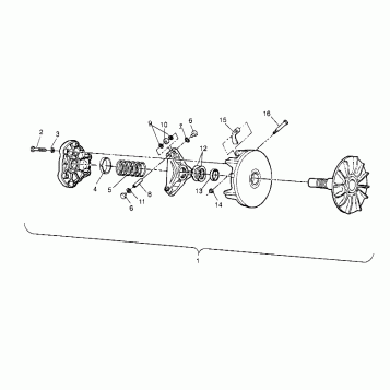 DRIVE CLUTCH ASSEMBLY Trail Boss W948527 (4926822682B009)