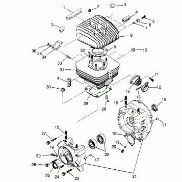 CRANKCASE and CYLINDER - W948527 (4926822682C005)