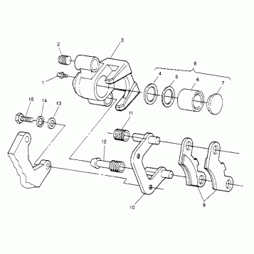 FRONT BRAKE ASSEMBLY Trail Blazer W947221 (4926832683B002)