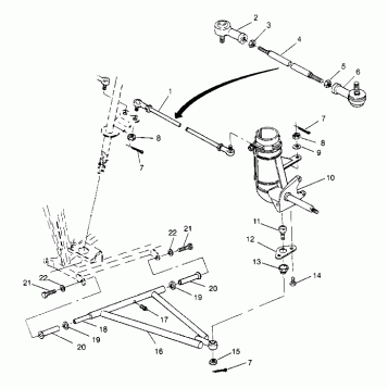 STEERING/A-ARM ASSEMBLY Trail Blazer W947221 (4926832683B005)