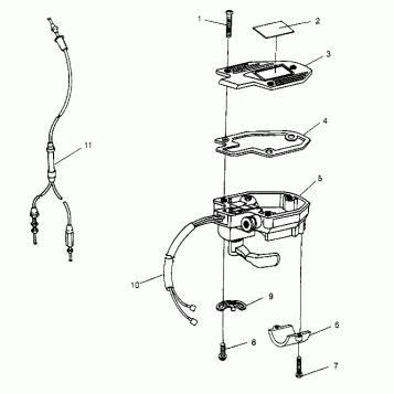 CONTROLS - THROTTLE ASM./CABLE Trail Blazer W947221 (4926832683B006)