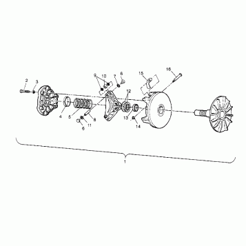 DRIVE CLUTCH ASSEMBLY Trail Blazer W947221 (4926832683B009)