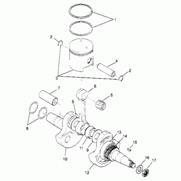 CRANKSHAFT and PISTON Trail Blazer W947221 (4926832683C006)