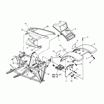 FRONT CAB ASSEMBLY Sportsman 4x4 W948040 (4926842684A005)