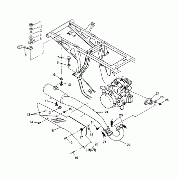 EXHAUST SYSTEM Sportsman 4x4 W948040 (4926842684A010)