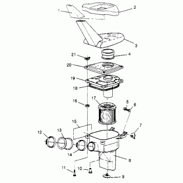 AIR BOX ASSEMBLY Sportsman 4x4 W948040 (4926842684A014)