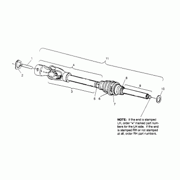 CV JOINT Sportsman 4x4 W948040 (4926842684B003)