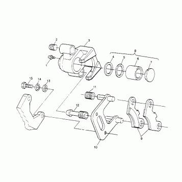 FRONT BRAKE ASSEMBLY Sportsman 4x4 W948040 (4926842684B006)
