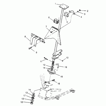 STEERING POST ASSEMBLY Sportsman 4x4 W948040 (4926842684B008)