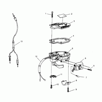 CONTROLS - THROTTLE ASM./CABLE Sportsman 4x4 W948040 (4926842684B010)