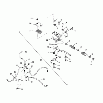 CONTROLS - MASTER CYLINDER/BRAKE LINE Sportsman 4x4 W948040 (4926842684B011)