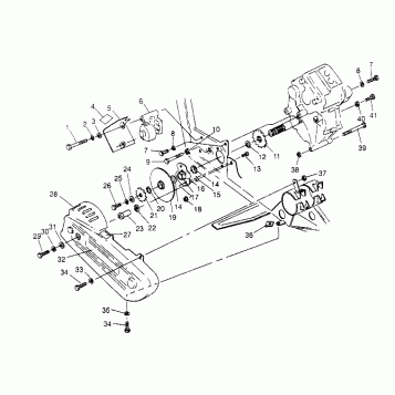 GEARCASE/BRAKE and CHAIN COVER MOUNTING Sportsman 4x4 W948040 (4926842684C003)