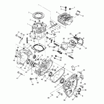 CRANKCASE and CYLINDER Sportsman 4x4 W948040 (4926842684C011)