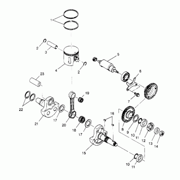 PISTON and CRANKSHAFT Sportsman 4x4 W948040 (4926842684C013)