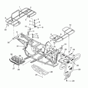 BUMPER/RACK MOUNTING Magnum 2x4 W957544 (4926852685A008)