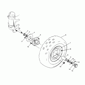 FRONT WHEEL ASSEMBLY Magnum 2x4 W957544 (4926852685B003)