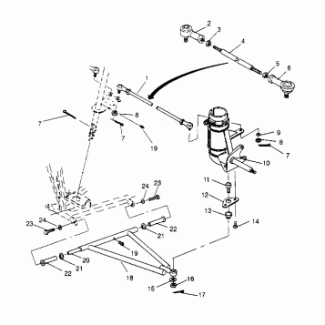 STEERING/A-ARM ASSEMBLY Magnum 2x4 W957544 (4926852685B007)