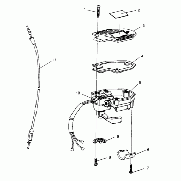 CONTROLS - THROTTLE ASM./CABLE Magnum 2x4 W957544 (4926852685B008)