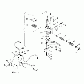 CONTROLS - MASTER CYLINDER/BRAKE LINE Magnum 2x4 W957544 (4926852685B009)