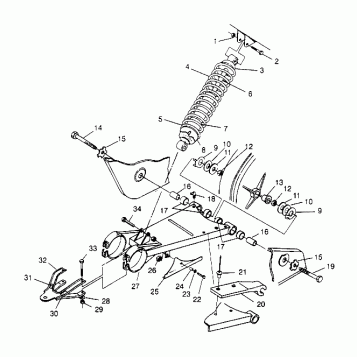 SWING ARM/SHOCK MOUNTING  (After Serial #2275881) Magnum 2x4 W957544 (4926852685B011)