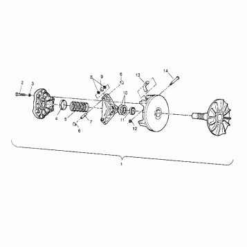 DRIVE CLUTCH ASSEMBLY Magnum 2x4 W957544 (4926852685B012)
