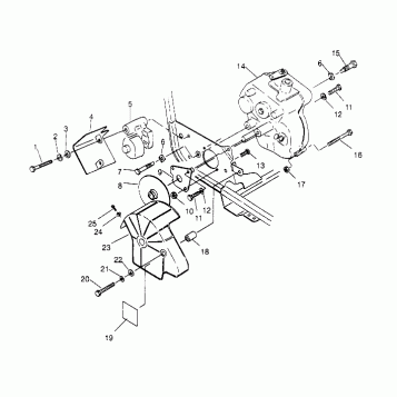 GEARCASE/BRAKE MOUNTING Magnum 2x4 W957544 (4926852685C001)