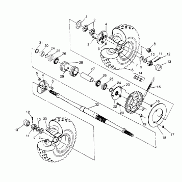 REAR WHEEL DRIVE ASSEMBLY  (After Serial #2295881) Magnum 2x4 W957544 (4926852685C004)