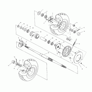 REAR WHEEL DRIVE ASSEMBLY (After Serial #2501800) - W958144 (4926862686c009)