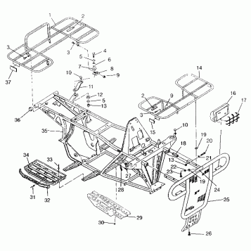 BUMPER/RACK MOUNTING SWEDISH 4x4 400L S948140 (4926912691A008)